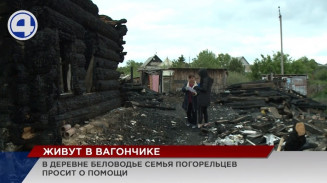 В деревне Беловодье семья из трёх человек вынуждена ютиться в строительном вагончике