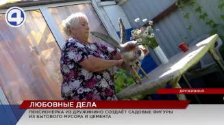 Пенсионерка из Дружинино уже 15 лет создает садовые фигуры из бытового мусора Пенсионерка из Дружинино уже 15 лет создает садовые фигуры из бытового мусора