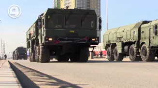 Военные провели первую в этом году репетицию парада ко Дню Победы Военные провели первую в этом году репетицию парада ко Дню Победы
