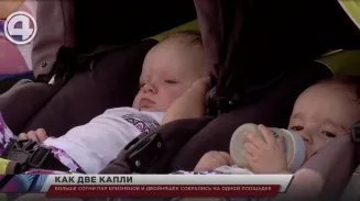 Больше сотни пар близнецов и двойняшек собрались на одной площадке Больше сотни пар близнецов и двойняшек собрались на одной площадке