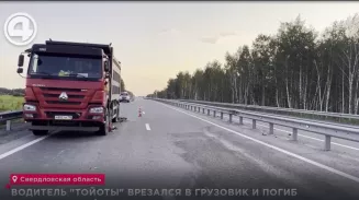 Водитель "Тойоты" врезался в грузовик и погиб Водитель "Тойоты" врезался в грузовик и погиб