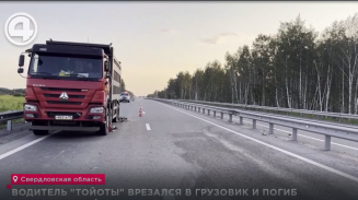 Водитель "Тойоты" врезался в грузовик и погиб Водитель "Тойоты" врезался в грузовик и погиб