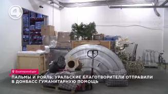 Пальмы и рояль: уральские благотворители отправили в Донбасс гуманитарную помощь Пальмы и рояль: уральские благотворители отправили в Донбасс гуманитарную помощь