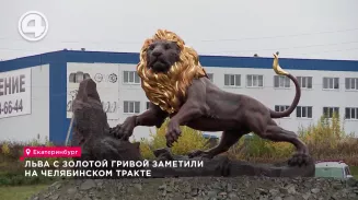 Лев с золотой гривой, украшавший пешеходную улицу в Екатеринбурге, сменил среду обитания Лев с золотой гривой, украшавший пешеходную улицу в Екатеринбурге, сменил среду обитания