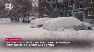 Фитнес с лопатой и на работу на сноуборде: последствия снегопада в городе