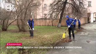 Волонтёры вышли на сезонную уборку территории Волонтёры вышли на сезонную уборку территории