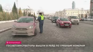 Госавтоинспекторы вышли в рейд по грязным номерам Госавтоинспекторы вышли в рейд по грязным номерам
