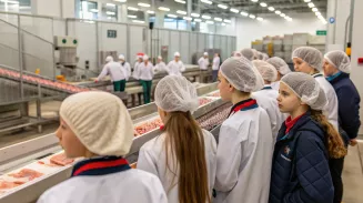 В рамках профориентации студенты познакомились с работой уральского мясокомбината В рамках профориентации студенты познакомились с работой уральского мясокомбината