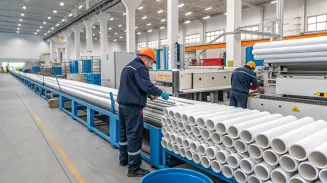 На Урале запущена новая линия по производству пластиковых труб для систем ЖКХ На Урале запущена новая линия по производству пластиковых труб для систем ЖКХ