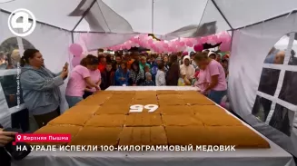 На Урале испекли 100-килограммовый медовик
