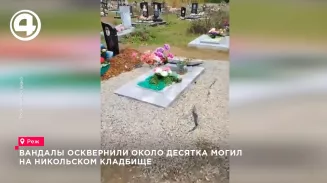 Вандалы осквернили около десятка могил на Никольском кладбище Вандалы осквернили около десятка могил на Никольском кладбище