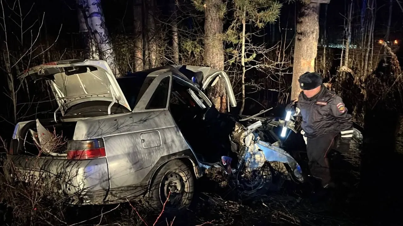 19-летний водитель влетел в дерево на «ВАЗ-2110» под Верхней Пышмой