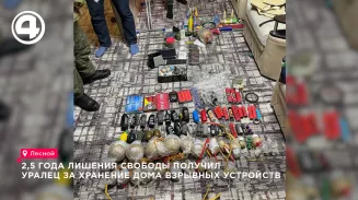 Житель Лесного получил 2,5 года лишения свободы за хранение дома взрывных устройств
