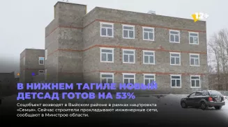 В Нижнем Тагиле новый детсад готов на 53%