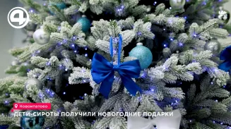 Дети-сироты из Новоипатово получили новогодние подарки