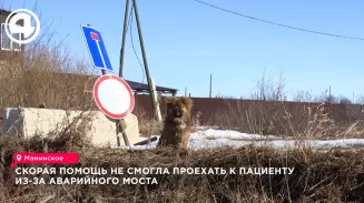 Скорая помощь не смогла проехать к пациенту из-за аварийного моста