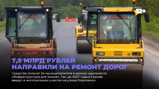 7,5 млрд рублей направили на ремонт дорог
