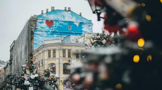 Дед Мороз в противогазе