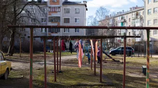 Детские качели могут выдержать только одного родителя