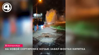 Ночью на Новой Сортировке из-под земли забил многометровый фонтан кипятка