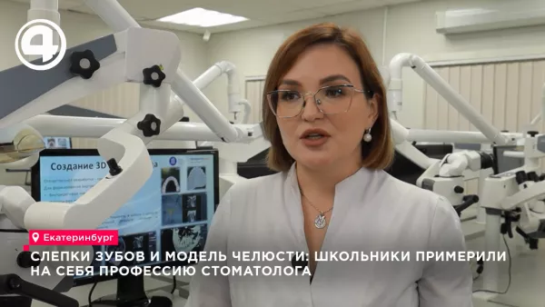 Школьники Екатеринбурга примерили профессию стоматолога на тест-драйве